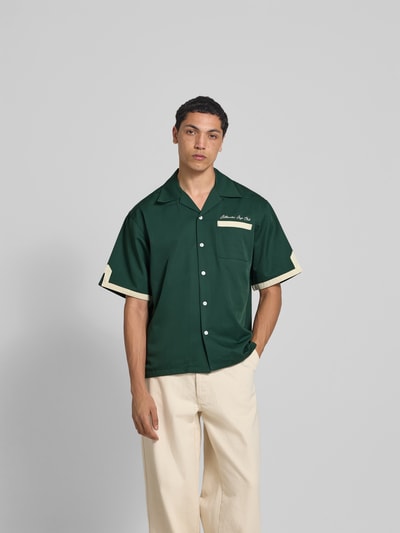 Billionaire Boys Club Relaxed Fit Freizeithemd mit Brusttasche Dunkelgruen 4