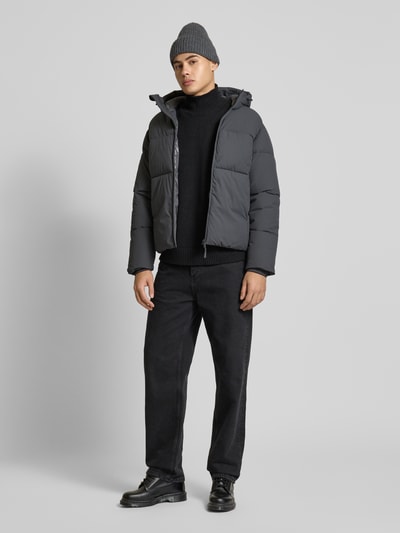 Jack & Jones Steppjacke mit Kapuze Modell 'VESTERBRO' Anthrazit 1