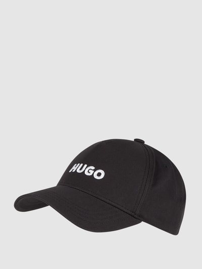 HUGO Cap mit Label-Stitching Modell 'Men-X' Black 1