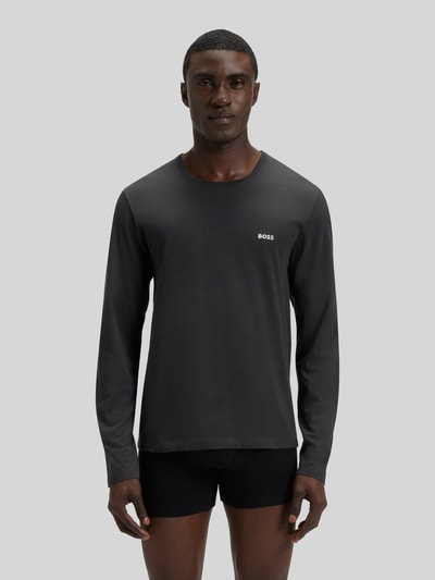 BOSS Regular Fit Langarmshirt aus reiner Baumwolle im 3er-Pack Blau 2