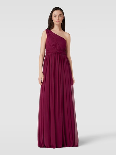 TROYDEN COLLECTION Abendkleid mit Taillenband Kirsche 4