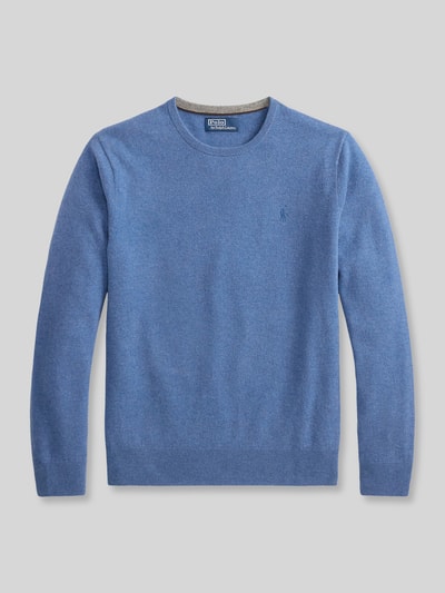 Polo Ralph Lauren Regular Fit Pullover aus reiner Wolle Jeansblau 2