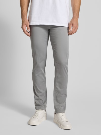 BOSS Orange Slim fit chino van katoenmix Zilver - 4