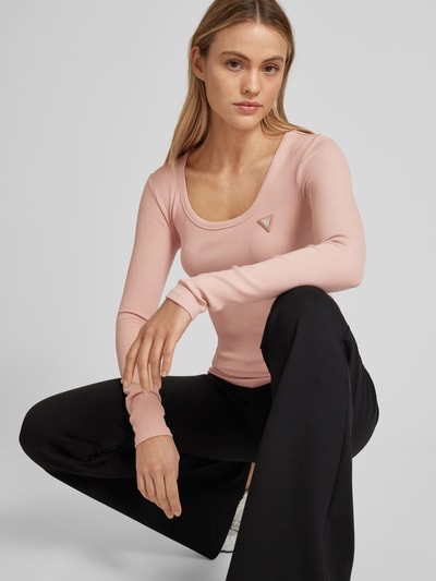 Guess Activewear Longsleeve mit Label-Detail Modell 'COLETTE' Rosa 3