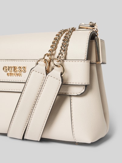 Guess Handtas met labelapplicatie Taupe - 3