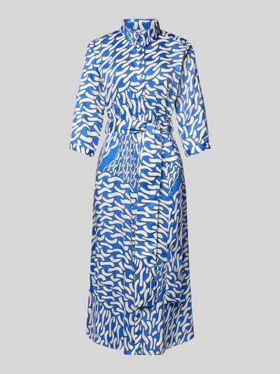 Milano Italy Sukienka koszulowa z wiązanym paskiem Niebieski 2
