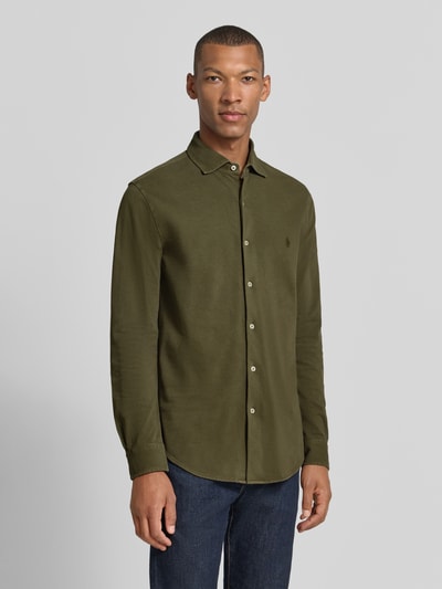 Polo Ralph Lauren slim fit vrijetijdsoverhemd van puur katoen Olijfgroen - 4