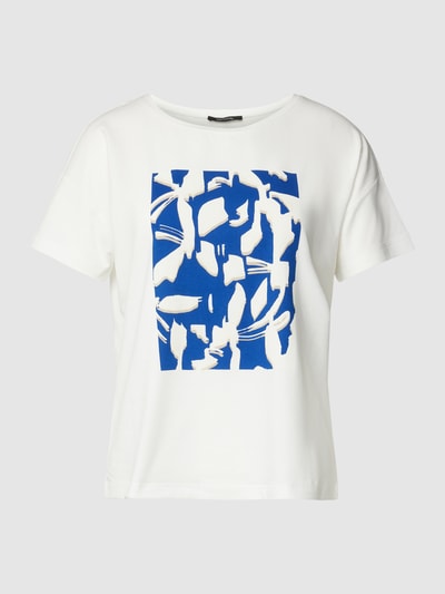 comma T-Shirt mit Motiv-Print Weiss 2