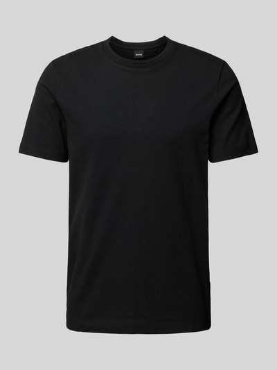 BOSS T-shirt in effen design, model 'TIBURT' Zwart - 2