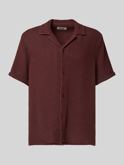 Drykorn Regular fit vrijetijdsoverhemd met 1/2-mouwen, model 'BIJAN' Donkerrood - 2