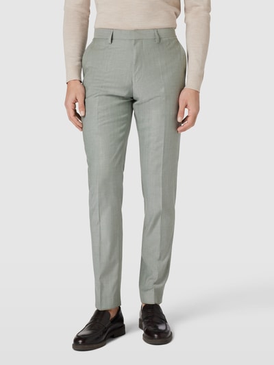 Roy Robson Modern fit pantalon met persplooien Lindegroen - 4