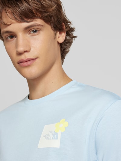 The North Face T-shirt met labelprint Lichtblauw - 3