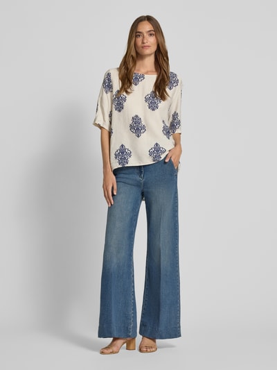 ZABAIONE T-shirt met ronde hals, model 'Ka44iraa' Beige - 1