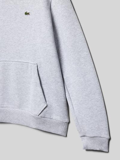 Lacoste Loose Fit Hoodie aus Baumwoll-Mix Mittelgrau Melange 2