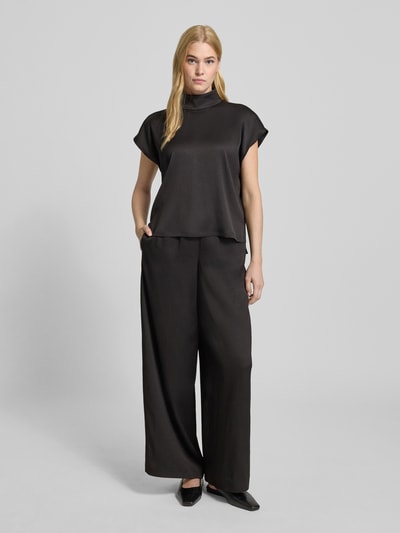 Drykorn Stoffhose mit elastischem Bund Dunkelbraun Melange 1