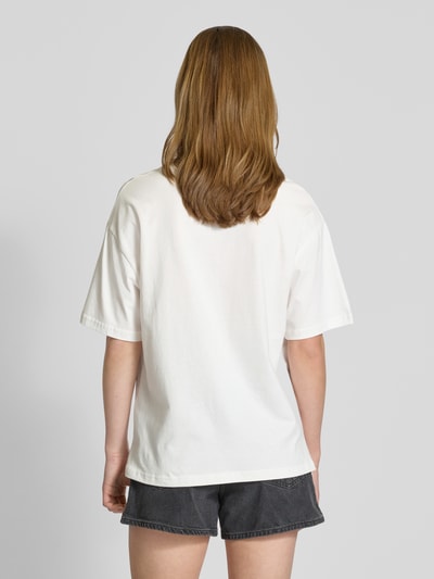 Gina Tricot Oversized T-Shirt mit Motiv-Print Weiss 5