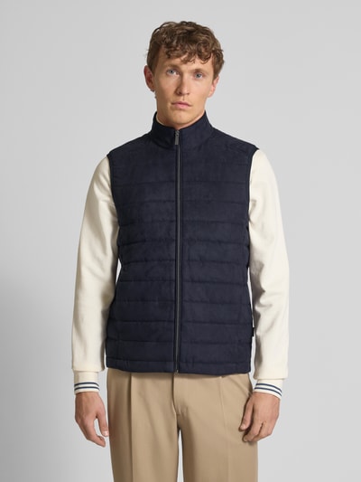 bugatti Regular Fit Steppweste mit Stehkragen Marine 4