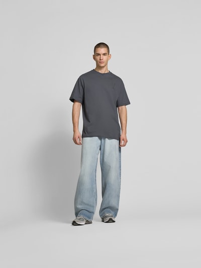 Wood Wood T-Shirt mit Rundhalsausschnitt Dunkelgrau 1