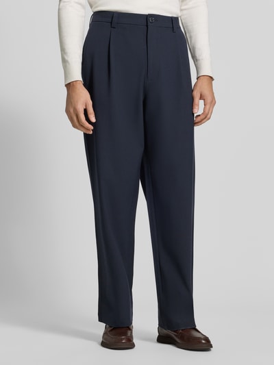 Matinique High Waist Chino mit Bundfalte Marine 4
