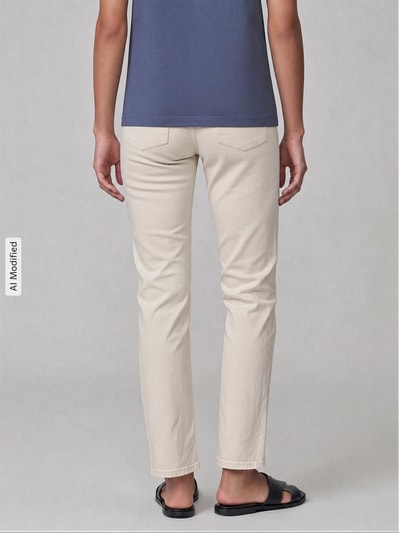 Levi's® 300 Slim Fit Jeans aus Baumwoll-Mix Modell 'RIBCAGE' Offwhite 5