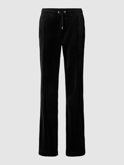 Juicy Couture Straight fit sweatpants met labeldetail, model 'TINA' Zwart - 2