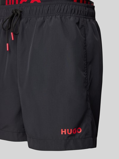 HUGO Badehose mit elastischem Bund Black 2