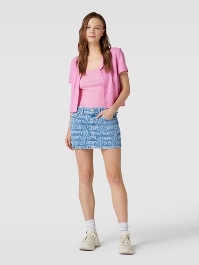 Tommy Jeans Minirock mit Label-Print Modell 'SOPHIE' Jeansblau 1