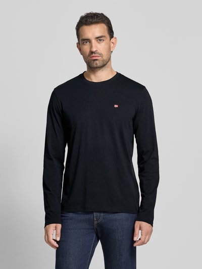 Napapijri Longsleeve mit Logo-Stitching Modell 'Salis' Black 4