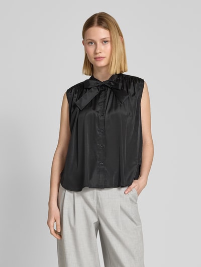 Christian Berg Woman Selection Blousetop met strik en knoopsluiting Zwart - 4