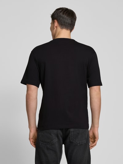 HUGO T-shirt met labelprint, model 'Drcard' Zwart - 5