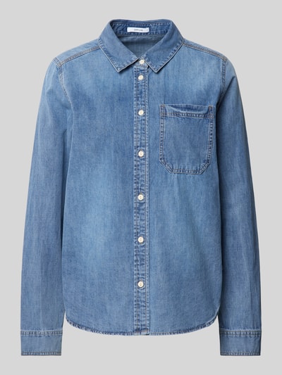 OPUS Jeansbluse mit aufgesetzter Brusttasche Modell 'Fasera ocean' Jeansblau 2