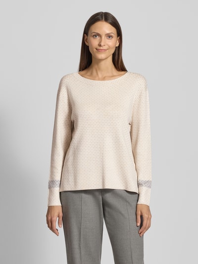 Tom Tailor Sweter z dzianiny o kroju regular fit z mieszanki wiskozy Beżowy 4