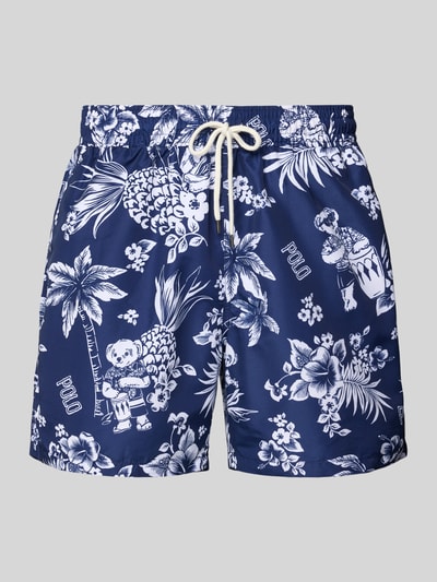 Polo Ralph Lauren Underwear Regular Fit Badehose mit Label-Prints Modell 'TRAVELER' Blau 1
