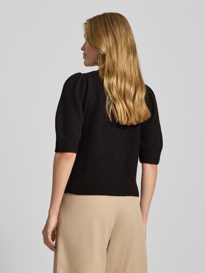 Neo Noir Strickcardigan mit 1/2-Arm Modell 'Trudy' Dunkelbraun 5