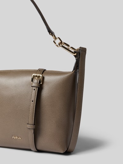 FURLA Hobo Bag mit Label-Detail Modell 'TONIE' Mittelgrau 2