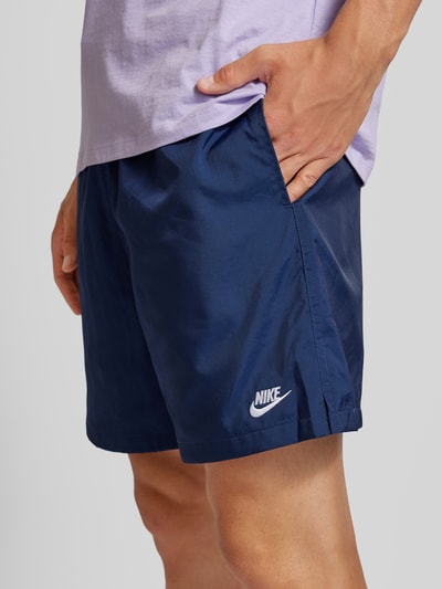 Nike Sweatshorts met labelstitching Marineblauw - 3