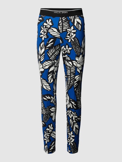 Marc Cain Legging met bloemenmotief Koningsblauw - 2