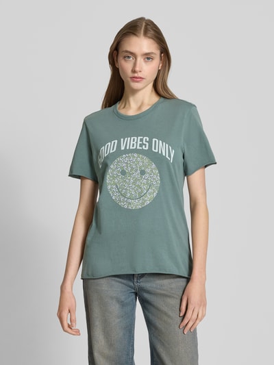 Only Regular Fit T-Shirt aus reiner Baumwolle Modell 'LISA' Schilf 4