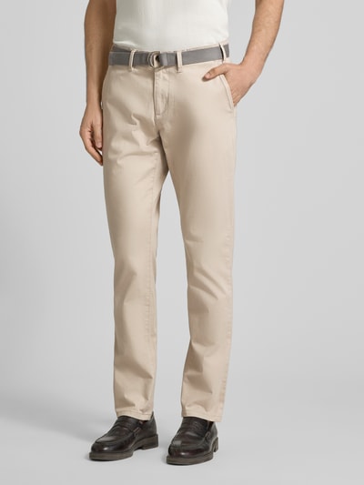 MCNEAL Slim Fit Chino mit Gürtel Ecru 4