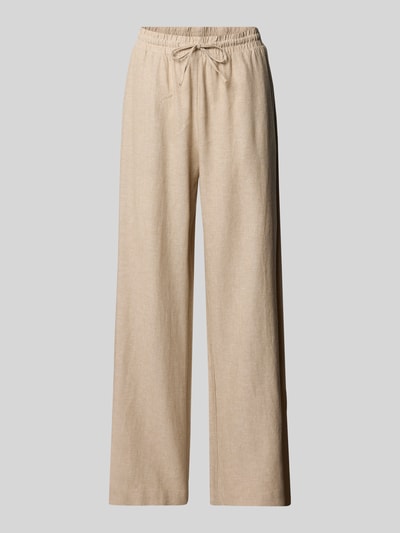FREE/QUENT Straight Leg Leinenhose mit Eingrifftaschen Modell 'Lava' Sand 2