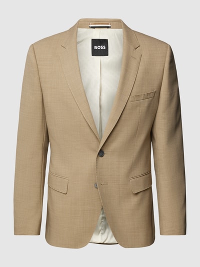 BOSS 2-knoops colbert met reverskraag, model 'Jasper' Beige - 2