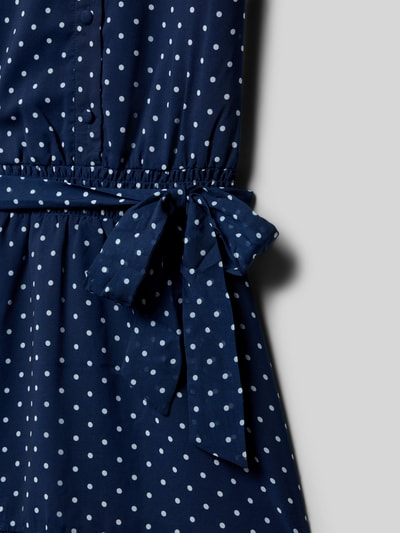 Guess Sukienka z listwą guzikową i wiązanym paskiem Niebieski 2