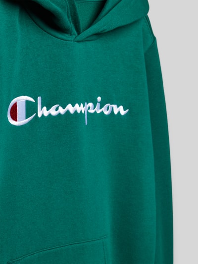 CHAMPION Bluza z kapturem i wyhaftowanym logo Zielony 2