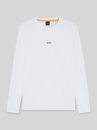BOSS Orange Regular Fit Langarmshirt aus Baumwoll-Mix Modell 'TCHARK' Weiss 2