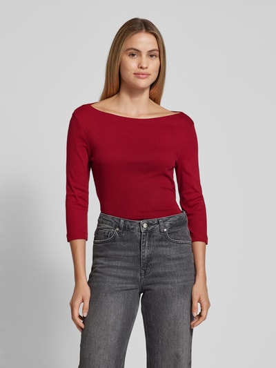 s.Oliver RED LABEL T-shirt met boothals  Bordeaux - 4