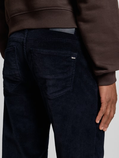 Brax Corduroy broek in 5-pocketmodel, model 'Cadiz' Marineblauw - 3