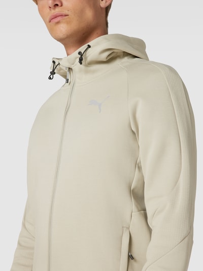 PUMA PERFORMANCE Sweatjacke mit Label-Print Modell 'Evostripe' Sand 3