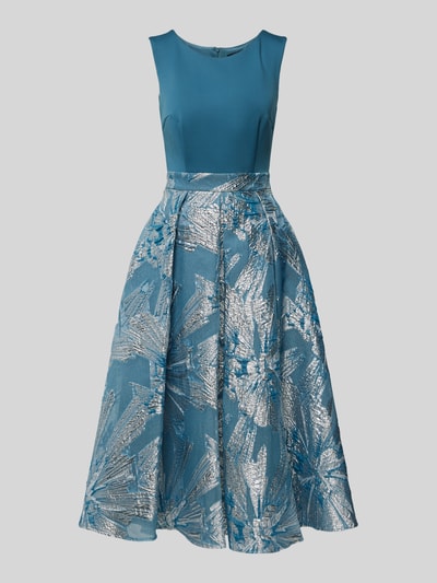 Swing Cocktailkleid mit Rundhalsausschnitt Bleu 2