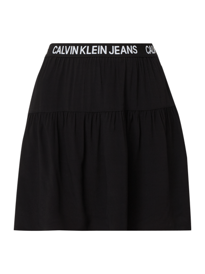 Calvin Klein Jeans Rock mit elastischem Logo-Bund Black 2