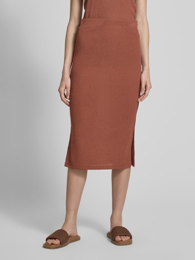 Soyaconcept Spódnica midi z rozcięciami z boku model ‘Delia’ Rdzawoczerwony 4